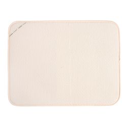 Envision Home 24 in. L X 18 in. W X 0.25 in. H Cream Microfiber Dish Drying Mat