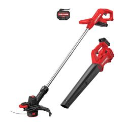 CRAFTSMAN V20 Trimmer Blower Combo Kit with V20 2 Ah Battery with V20 High Pressure Inflator