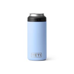 YETI Rambler 12 oz Big Sky Blue BPA Free Slim Can Insulator