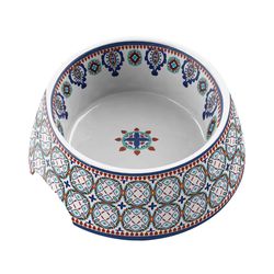 TarHong Multicolored Marble Swirl Melamine 2.5 cups Pet Bowl