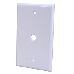 Ace White 1 gang Plastic Coaxial Wall Plate 1 pk