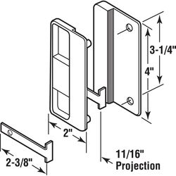 Prime-Line Zinc-Plated Black Plastic Latch and Pull 1 pk