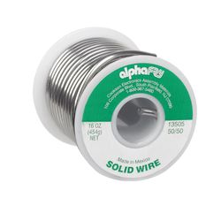 Alpha Fry 16 oz Solid Wire Solder 0.125 in. D Tin/Lead 50/50 1 pc