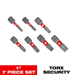 Diablo Torx Security 1 in. L Drive Bit Set Black Oxide 7 pc