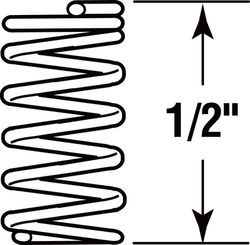 Prime-Line 1/2 in. L X 1/4 in. D Compression Spring 6 pk