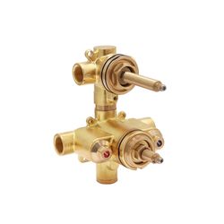 Huntington Brass Thermostatic Mixing Valve For Universal 5 in. L X 4 in. W 1/2 in. Gold Brass 1 pc