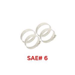 Power Sentry Green Life Distribution 7/16 in to 7/8 in. SAE 6 Hose Clamp Stainless Steel Band