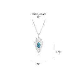 Montana Silversmiths Women's Chiseled Arrowhead Silver/Turquoise Necklace Water Resistant