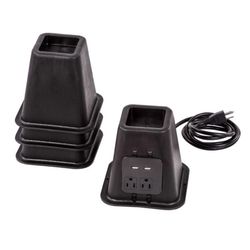 Honey Can Do 6 in. H X 6.45 in. W X 6.45 in. L Plastic Bed Riser