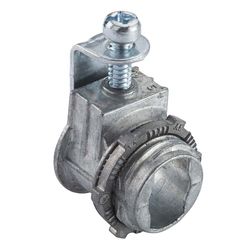 Halex 3/8 in. D Zinc Saddle Connector For Flex 5 pk