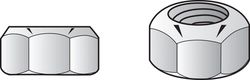 HILLMAN 1/4 in. Zinc-Plated Steel USS Nylon Lock Nut 1 pk