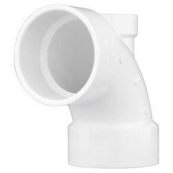 Charlotte Pipe Schedule 40 3 in. Hub X 3 in. D Hub PVC 90 Degree Elbow 1 pk