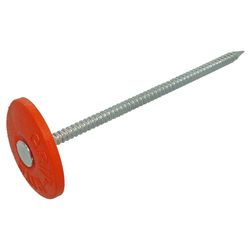 Grip-Rite 3 in. Cap Bright Plastic/Steel Nail Full Round Head 1 lb