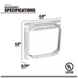 Southwire Square Steel 1 gang 4 in. H X 4 in. W Box Cover