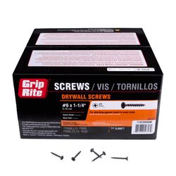 Grip-Rite No. 6 wire X 1-1/4 in. L Phillips Coarse Drywall Screws 8000 pk