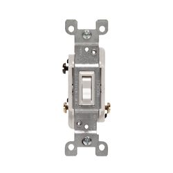Leviton 15 amps Three Pole Toggle AC Quiet Switch White 1 pk
