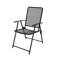 Living Accents 1-Position Black Folding Chair