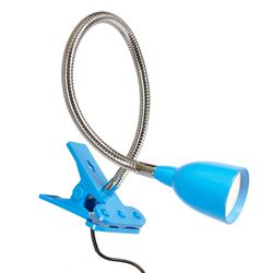 Newhouse Lighting 22 in. Blue Gooseneck Clip-On Lamp