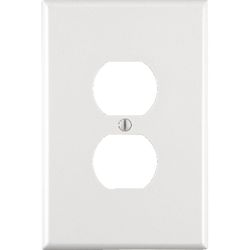 Leviton White 1 gang Thermoset Plastic Duplex Wall Plate 1 pk