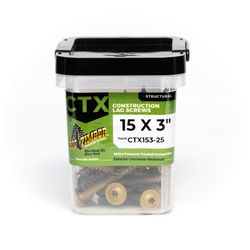 Big Timber No. 15 Ga. X 3 in. L Star Round Head Coarse Construction Screws
