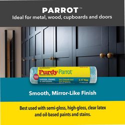 Purdy Parrot Mohair Blend 6.5 in. W X 1/4 in. Jumbo Mini Paint Roller Cover 2 pk