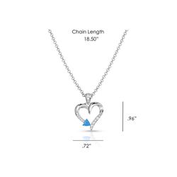 Montana Silversmiths Women's Opal Heart Blue/Silver Necklace Water Resistant