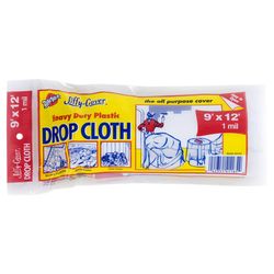 Warp's Jiffy-Cover 9 ft. W X 12 ft. L X 1 mil Plastic Drop Cloth 1 pk