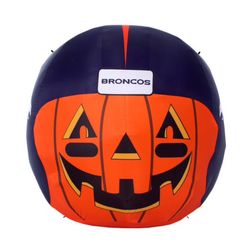 Sporticulture NFL 4 ft. LED Denver Broncos Jack-O-Helmet Inflatable
