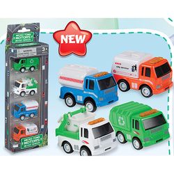 Playmaker Toys Die-Cast Car Pack City Trucks Die Cast 4 pc
