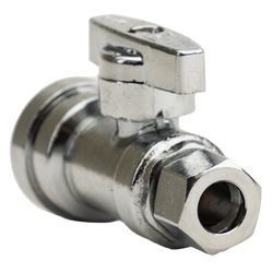 QuickFitting 1/2 in. Push-Fit in. Chrome Plated Straight Stop Valve