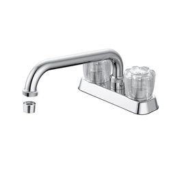 Oakbrook Collection Chrome Coastal Two-Handle Bathroom Sink Faucet 4 in.