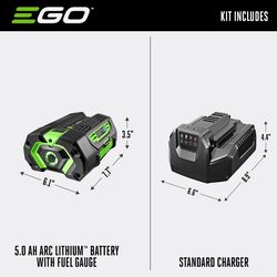 EGO 56V Power+ SKA2800T 5 Ah Lithium-Ion Battery and Charger 1 pc