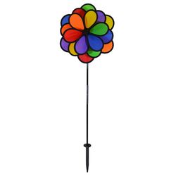 In The Breeze Multicolored Nylon 38 in. H X 13.5 in. W Garden Stake Spinner