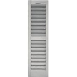 Builders Edge 55 in. H X 14.5 in. W Paintable Louvered Vinyl Shutter 2 pk