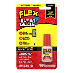 Flex Seal Family of Products Flex Super Glue Liquid High Strength Clear Super Glue Brush On 10 gm
