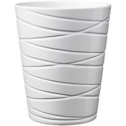 SK 5.9 in. H X 5.1 in. D Clay Singapur Orchid Pot White