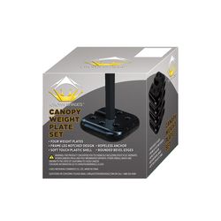 Crown Shade 5 lbs Black Plastic Weight Plate 4 pk