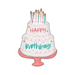Anagram Balloons Birthday Cake Day Foil Balloon 1 pk