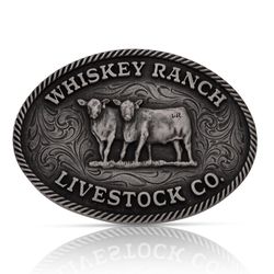 Montana Silversmiths Livestock Co. Whiskey Ranch Attitude Belt Buckle