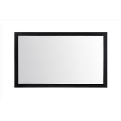 Home Living 36 in. H X 60 in. W Black MDF Wall Mirror