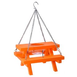 Backyard Essentials Oriole Wood Oriole Feeder Hanging Bird Feeder
