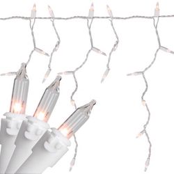 Celebrations Classic LED T5 Warm White 300 ct Icicle Christmas Lights 19.6 ft.