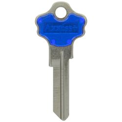 HILLMAN Traditional Key House/Office Key Blank 97 Single For Kwikset Locks Blue/Silver