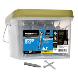 Power Pro No. 9 Ga. X 2 in. L Stainless Steel Star Flat Head Deck Screws