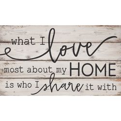 P Graham Dunn 14 in. H X 24 in. L Black/White Wood Wall Art