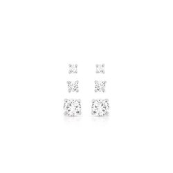 Montana Silversmiths Women's Shine Bright Triple Crystal Silver Earrings Water Resistant