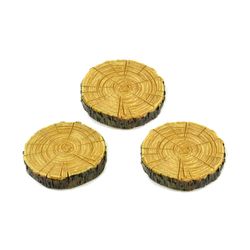 Midwest Design Imports Brown Polyresin 0.25 in. H X 1 in. L X 1 in. W Tree Stepping Stone Outdoor De