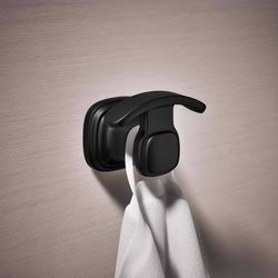 Kohler Envelu 2.3 in. H X 3.15 in. W X 2.95 in. L Matte Black Robe Hook
