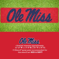 U-Stencil Ole Miss No Stick Lawn Stencil