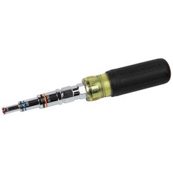 Klein Tools 3/16, 1/4, 5/16, 11/32, 3/8, 7/16, 1/2, 9/16, 3/4 in. Hollow Shaft 9-in-1 Multi-Bit Nutd